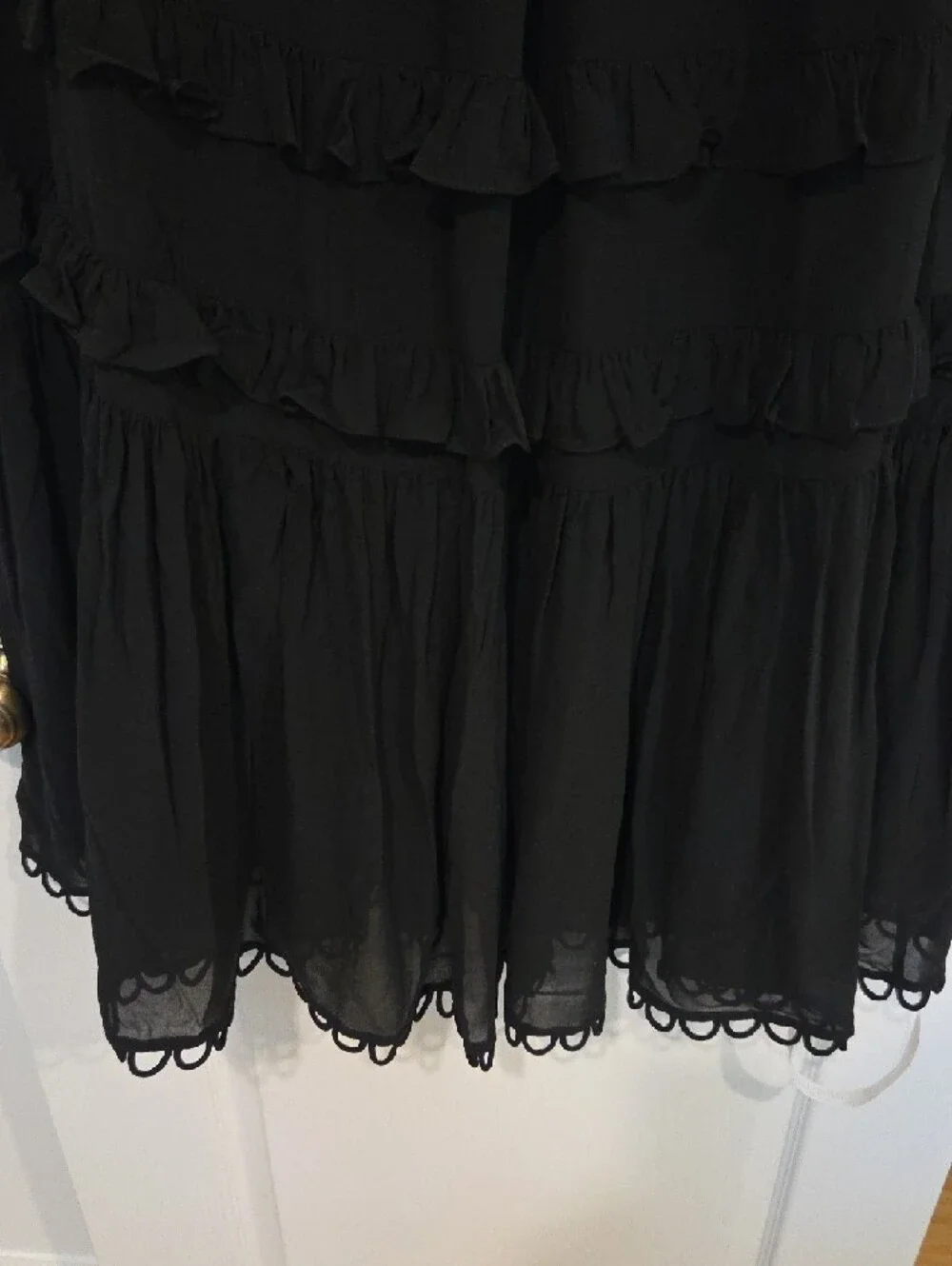 Cynthia Rowley Black Sleeveless Georgette Silk Midi Dress - Picture 8 of 9